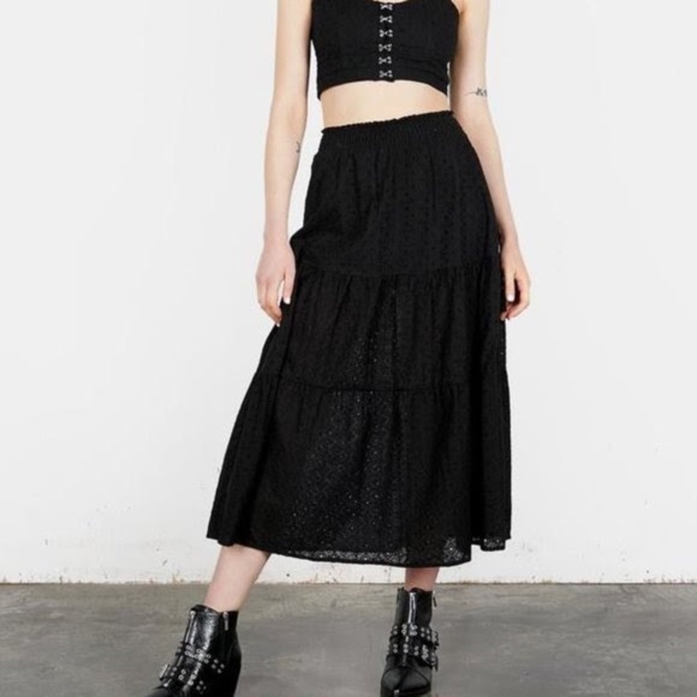 Disturbia FREYA TIERED BRODERIE SKIRT